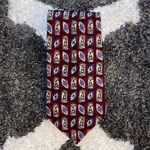 NWOT Peter Thomas by Superba est. 1873 100% Italian Silk Abstract Red Tie